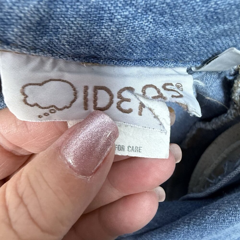 Vintage Ideas Dress Womens M Midi Denim Snap Western Elastic Waist Pockets READ - Picture 9 of 10